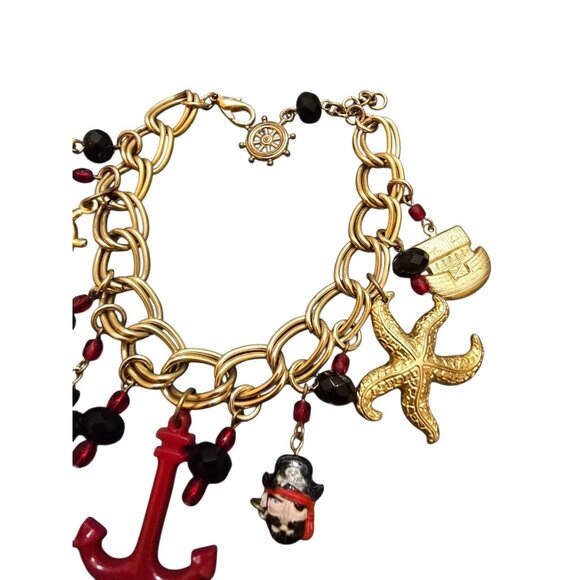 Vintage Nautical/Pirate Charm Bracelet (A8729) - Picture 4 of 5
